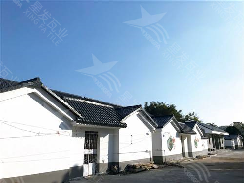 濟寧仿古樹脂瓦一體屋檐裝飾塑料瓦片 古建筑門樓圍墻瓦中式門頭仿古瓦 星發牌定制